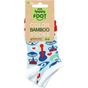 AGIVA Дамски чорапи Agiva Happy Foottopia, Бял/Син/Тъмносин, размер 35-38 / 39-42 (AGIVA-131)