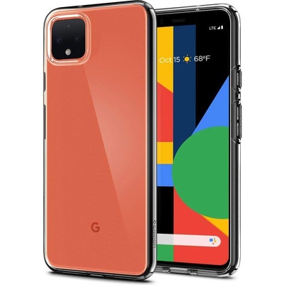 Spigen Liquid Crystal Case - тънък качествен силиконов (TPU) калъф за Google Pixel 4 (прозрачен)