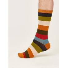 Thought Fashion UK bavlněné ponožky Geometric yellow stripe