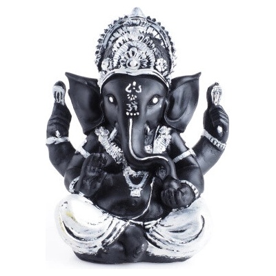 Soška resin Ganesha 22 cm černá