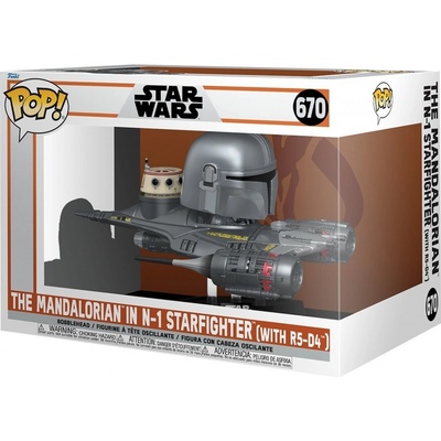 Funko Pop! Rides Star Wars The Mandalorian The Mandalorian in N1 Starfighter with R5 D4 670