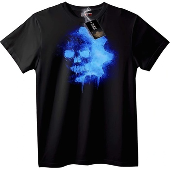 NOONEBRAND Тениска Син Skull с течение - 6XL, Black