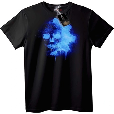 NOONEBRAND Тениска Син Skull с течение - 6XL, Black