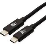 Roline Кабел USB4 Gen 3x2 C - C, M/M, 20Gbit/s, PD (Power Delivery) 48V5A - 240W, Emark-al, поддръжка на 4K видео, 3 m, черен 11.02. 9088-10 (11.02.9088-10)