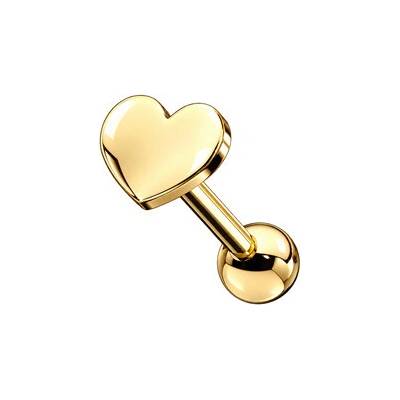 Šperky4U Cartilage piercing do ucha srdíčko CP1056-GD