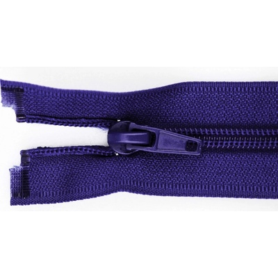 Pro Háčkování Spirálový zip dělitelný 50 cm maceškově fialový