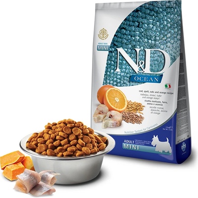 N&D dog Ocean Adult Mini Codfish & Orange 2,5 kg