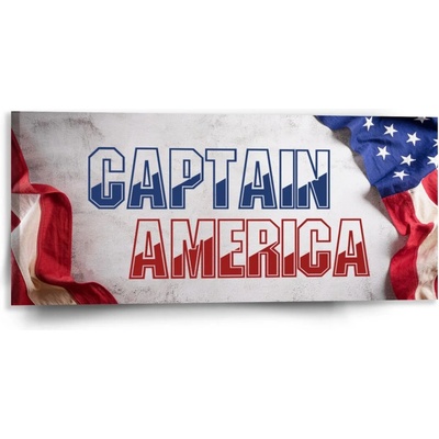 Sablio Obraz Kapitán Amerika Vlajka - 110x50 cm