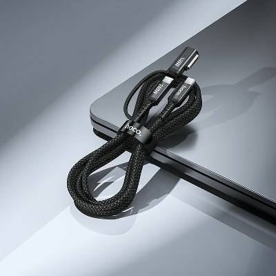 Hoco U142 2in1 USB-C/USB-C/Mag3 240W 1,8m černý