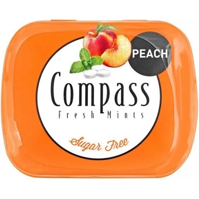 Ментови бонбони peach без захар Compass 14гр