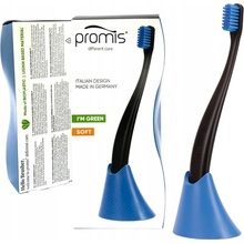Promis Combo Pack Černý Měkky Zubní kartáček + Stojánek