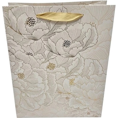 AGB1100505 Taška darč. V33,5x26,5+13cm Vintage gold petal design