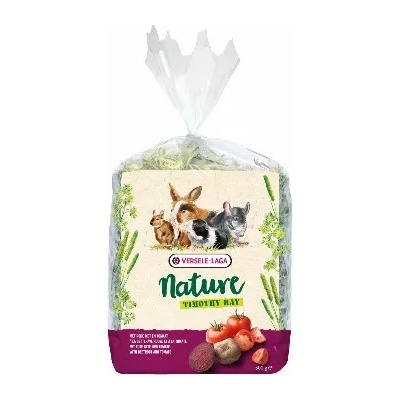 Versele-Laga Timothy Hay Beetroot & Tomato - Основна храна за зайци, морски свинчета, чинчили и дегута, сено с цвекло и домат, 500 гр