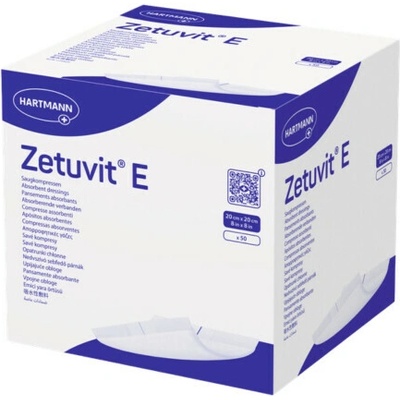 ZETUVIT E nesterilný nasiakavý kompres 20 x 20 cm 50 ks