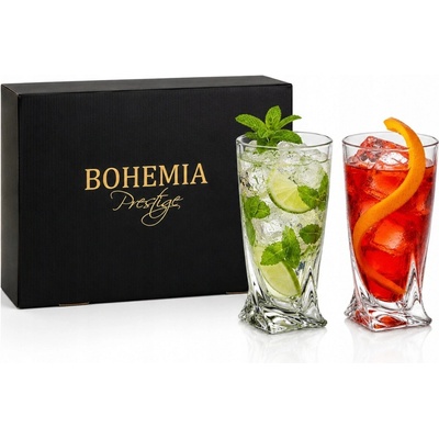Kinekus Sklenice na vodu long QUADRO BOHEMIA KIN2019925 6 x 350 ml – Zboží Mobilmania