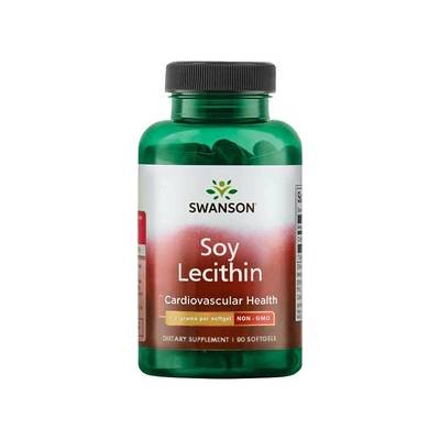 Swanson Soy Lecithin 90 gélové tablety, 1,2 g