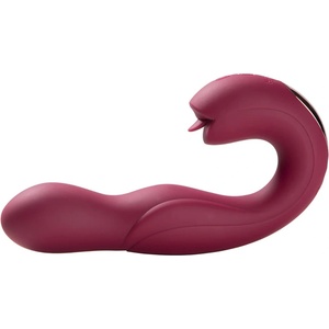 HoneyPlayBox Joi Pro - Remote Control Rotating Head G-spot Vibrator & Clit Licker Maroon
