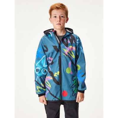 Unuo Dětská softshellová bunda s fleecem Basic Kobaltová Fantazie