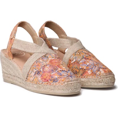 TONI PONS Telva-LL Wedge Espadrilles - Beige / Orange (Multicolor)