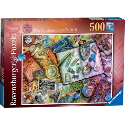 Ravensburger Пъзел Ravensburger от 500 части - Бюрото на археолога (17520)