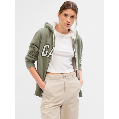 GAP 741325-06 mikina s logem sherpa zelená