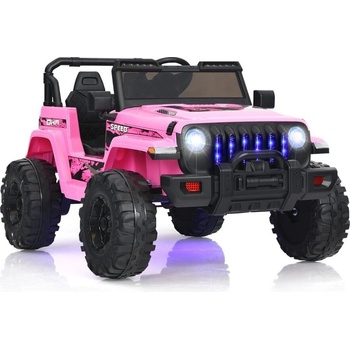 Costway Детски електрически джип с акумулатор 114 x 78 x 67 см, розов
