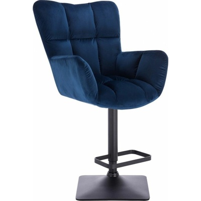 LuxuryForm Design Aurora Velur na čiernej hranatej podstave modré