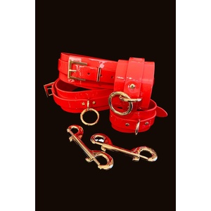 Kinky Diva белезници за китки и бедра червени