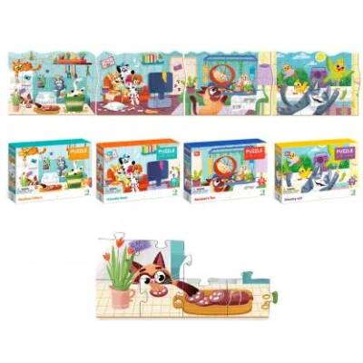 dodo - Комплект с пъзели - 4 броя x 3 части - Домашни любимци (300540)
