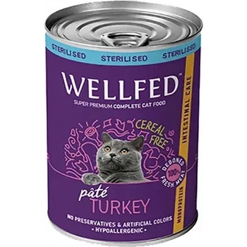 PETINTEREST Wellfed Intestinal Care Sterilised Turkey консерва за котки със стомашно-чревни проблеми 400gr