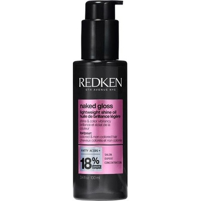 Redken Naked Gloss ľahký olej na vlasy pre žiarivý lesk, hydratáciu a ochranu farby 100 ml