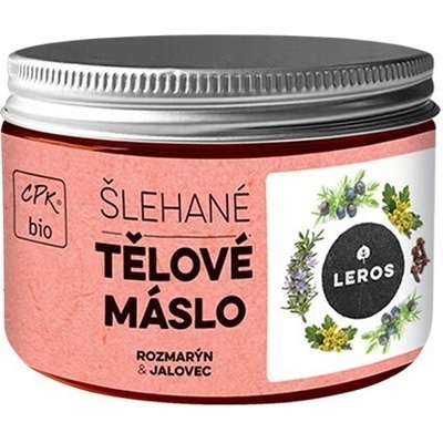 Leros šlehané tělové máslo Rozmarýn & jalovec 140 ml