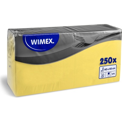 Wimex Ubrousek PAP FSC Mix 3V žlutý 250ks 40x40cm