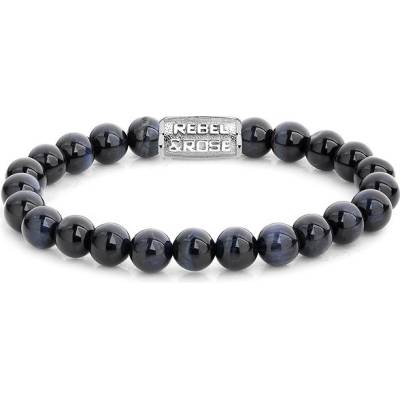 Rebel & Rose Pánský náramek Tiger Blues 8 mm RR-80039-S-M