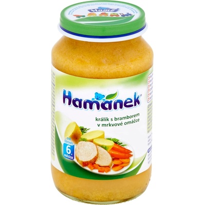 Hamánek Králik so zemiakmi v mrkvovej om. sklo 230 g