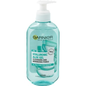 Garnier Почистващ гел за лице с органично Алое вера и хиалуронова киселина, 200мл