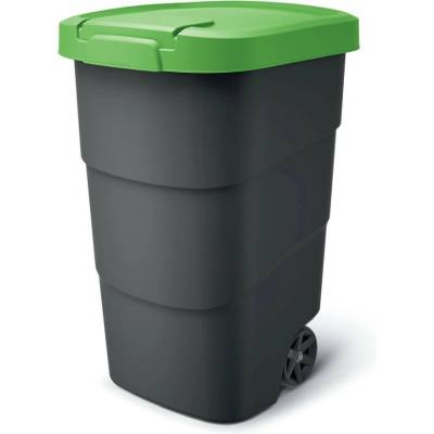 Prosperplast Wheeler 90 l antracit so zeleným vekom