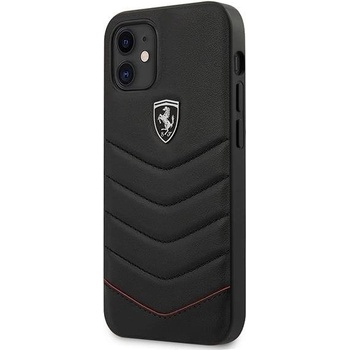 Ferrari Кожен кейс Ferrari Off Track Quilted Leather Hard Case за iPhone 12 mini , черен (3700740479476)
