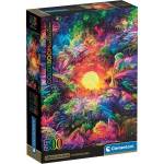 Clementoni Puzzle 500 Compact Psychedelic Jungle Sunrise