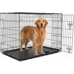 ABC-ZOO Сгъваема клетка за кучета, 2 врати, XXL - 121 x 74 x 82 см