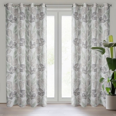 Takoy Závěs MILLIE v eko stylu s jemným malířským květinovým motivem 140 x 250 cm-HF-441981 | 140 x 250 cm