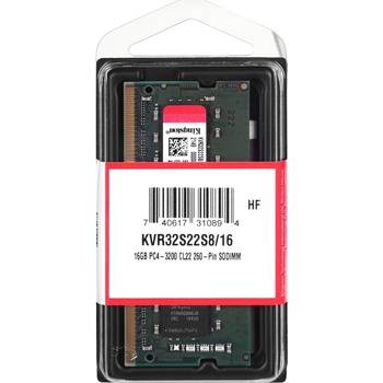 Kingston DDR4 16GB 3200MHz CL22 (1x16GB) KVR32S22S8/16