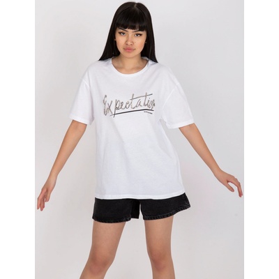BASIC dámské bavlněné tričko s nápisem hb-ts-3077.32p white
