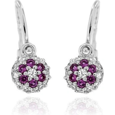 Zlatnictví U Kostela dětské náušnice s červenými kamínky 418ČB