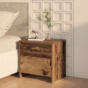 vidaXL Нощен шкаф Старо дърво 45 x 34 x 44, 5 см Инженерна дървесина (8000981)