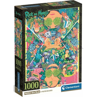 CLEMENTONI Rick&Morty Psychedelická koláž 1000 dielov