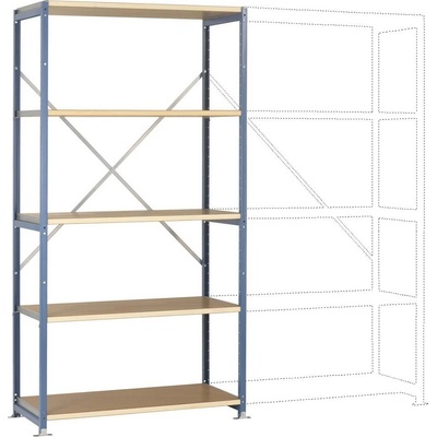 Manuflex RP1011.2001 Zasúvacia polica Základné prevedenie Planoflex s 5 policami, (š x v x h) 97 x 2 x 40 cm, ocel, drev