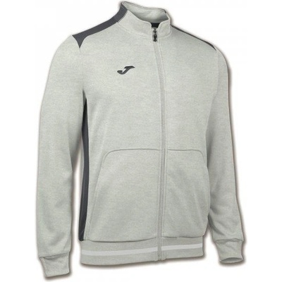 Joma mikina CAMPUS II jacket LIGHT melange-dark melange