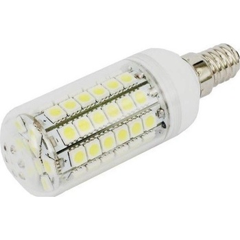SMD Lighting LED žárovka E14 6,5W 69x SMD 5050 s krytem bílá čistá