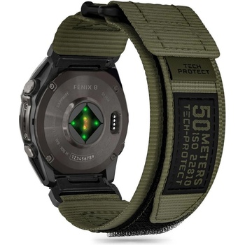 Tech-Protect Текстилна каишка за Garmin Fenix 5 / 6 / 6 Pro / 7 / 8 (47mm) / E от Tech-Protect Scout Pro - Military Green (5906302377046)